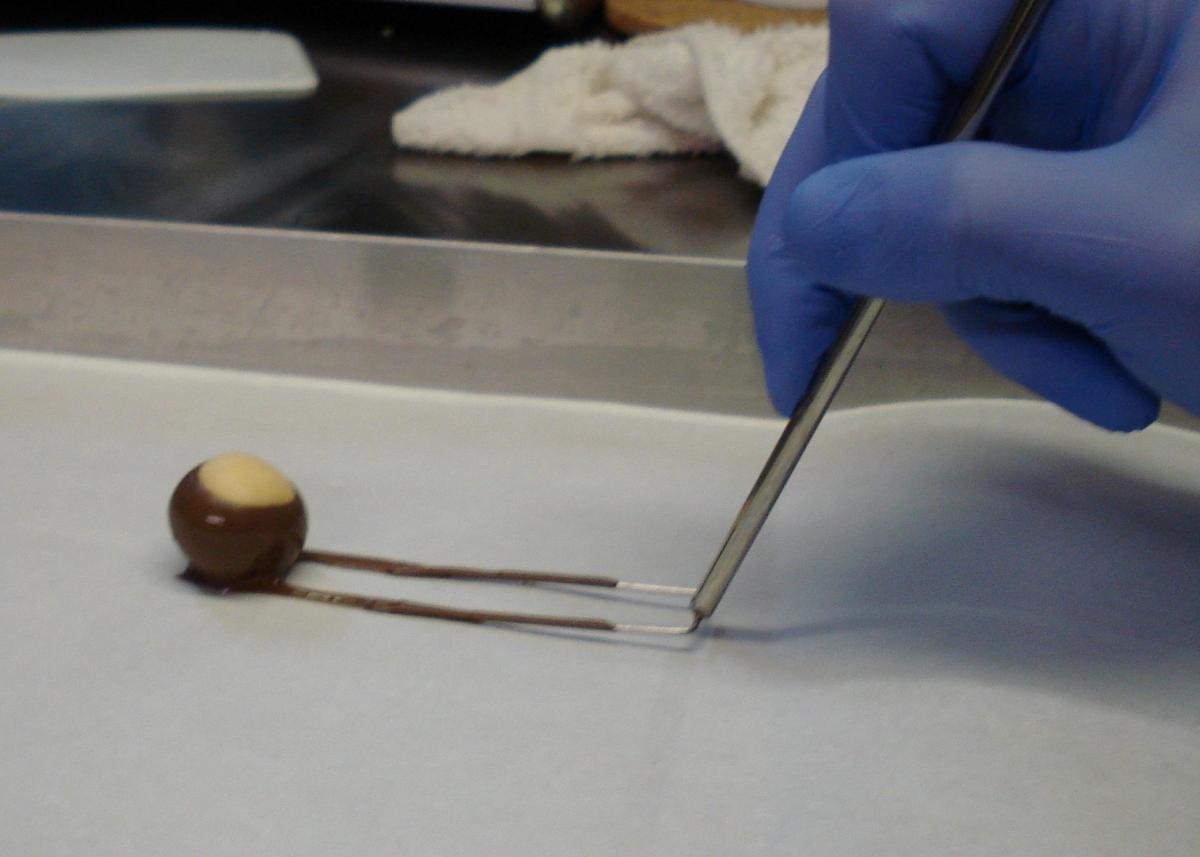 Dipping Buckeyes (you do know they aren't supposed to have holes